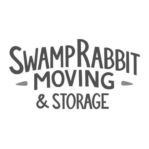 Swamp Rabbit Moving & Storage logo in bold, playful gray text on a white background.