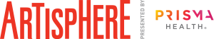 Artisphere logo with text "Presented by Prisma Health" in colorful, bold letters.