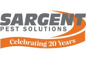 Sargent Pest Solutions logo with an orange banner reading "Celebrating 20 Years.