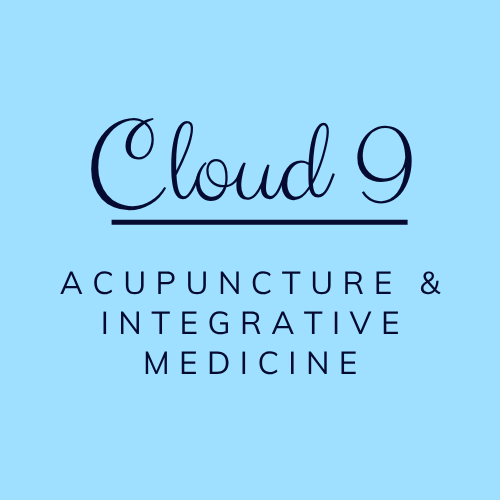 Cloud 9 Acupuncture & Integrative Medicine logo on a light blue background.